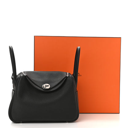 Hermes Taurillon Clemence Lindy 26 Black 12 of 12