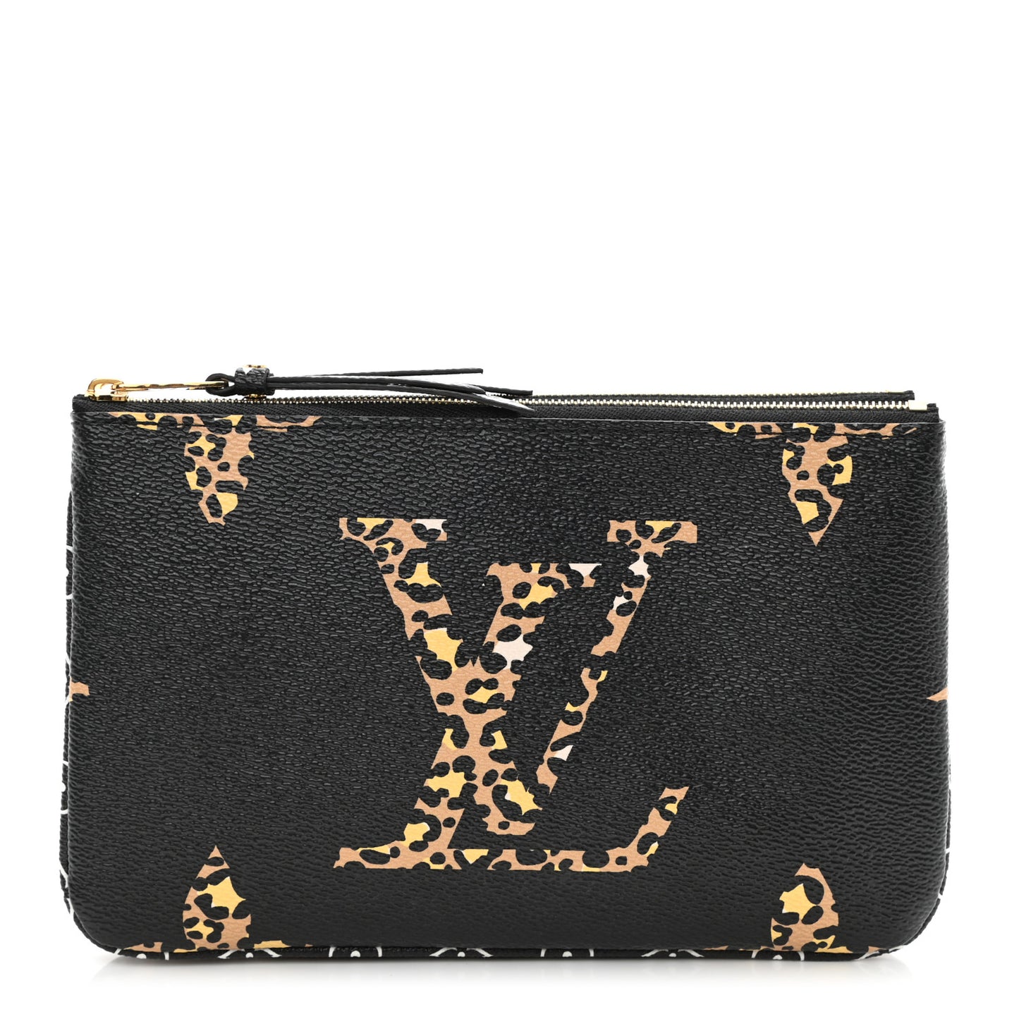 Monogram Giant Jungle Pochette Double Zip Black