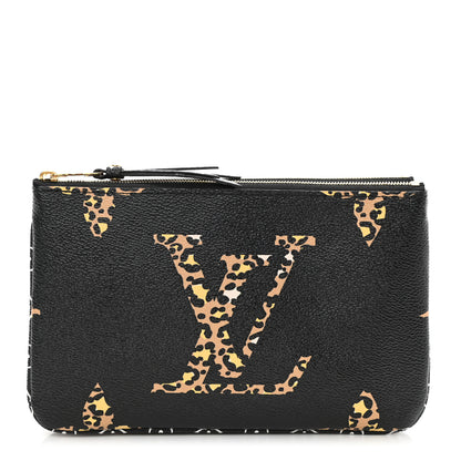 Louis Vuitton Monogram Giant Jungle Pochette Double Zip Black 1 of 9
