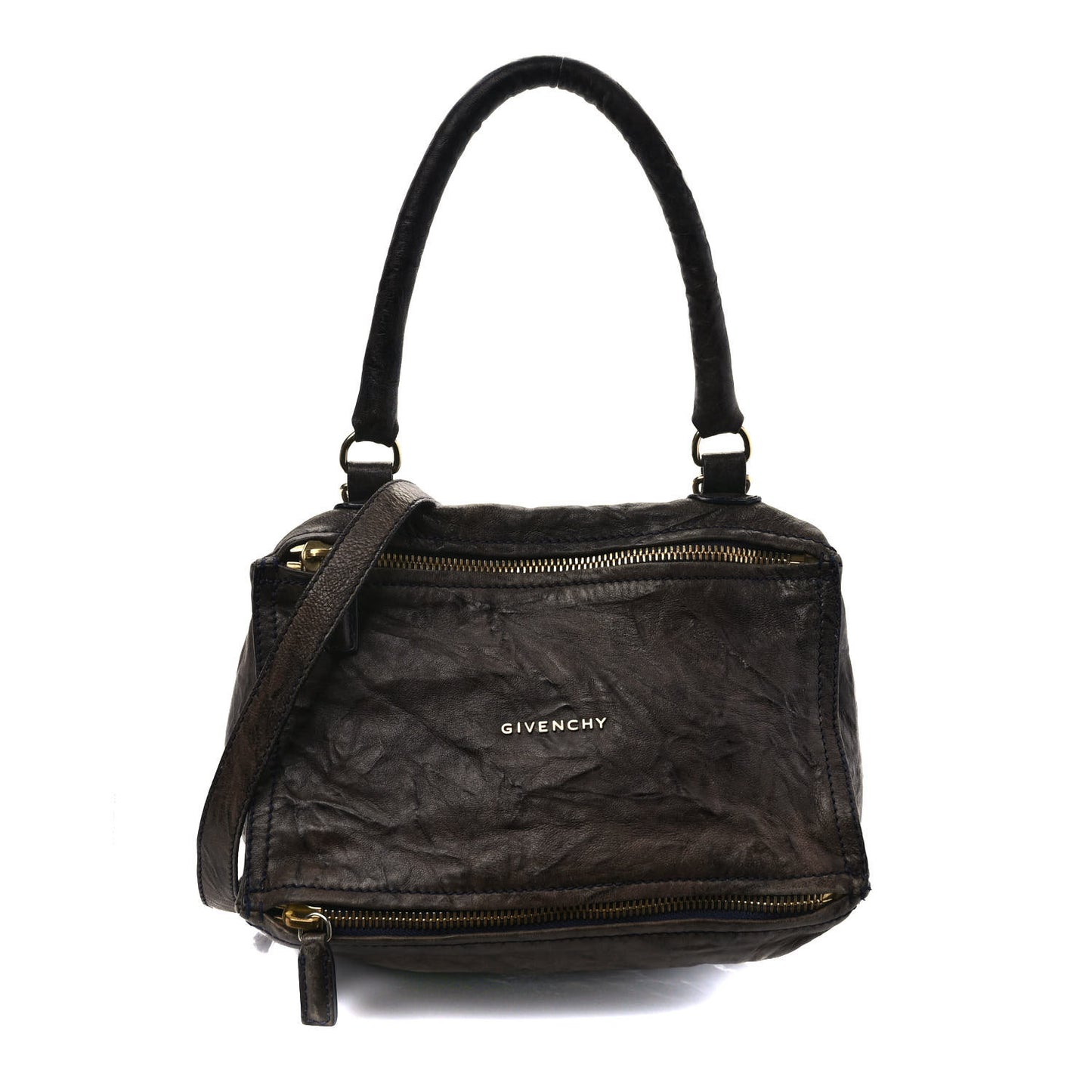 Tumbled Sheepskin Small Pandora Charcoal