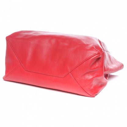 Celine Leather Cabas Horizontal Tote Red 4 of 8