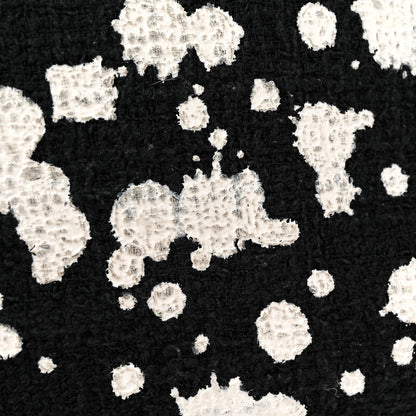 Chanel Tweed Paint Splatter Print Flap Black White 13 of 13