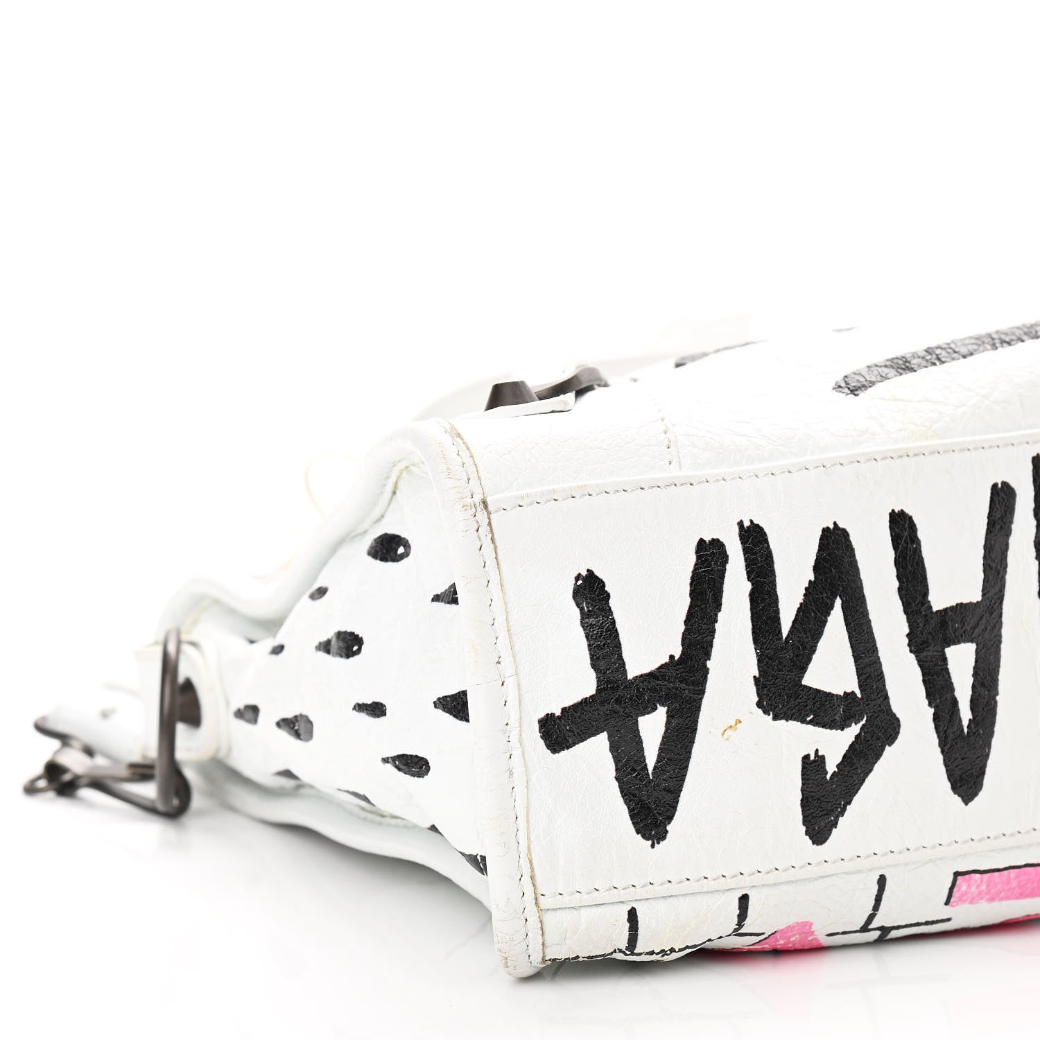 Balenciaga Agneau Graffiti All Over Classic Hardware S City White Multicolor 9 of 12