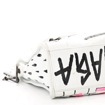 Balenciaga Agneau Graffiti All Over Classic Hardware S City White Multicolor 9 of 12