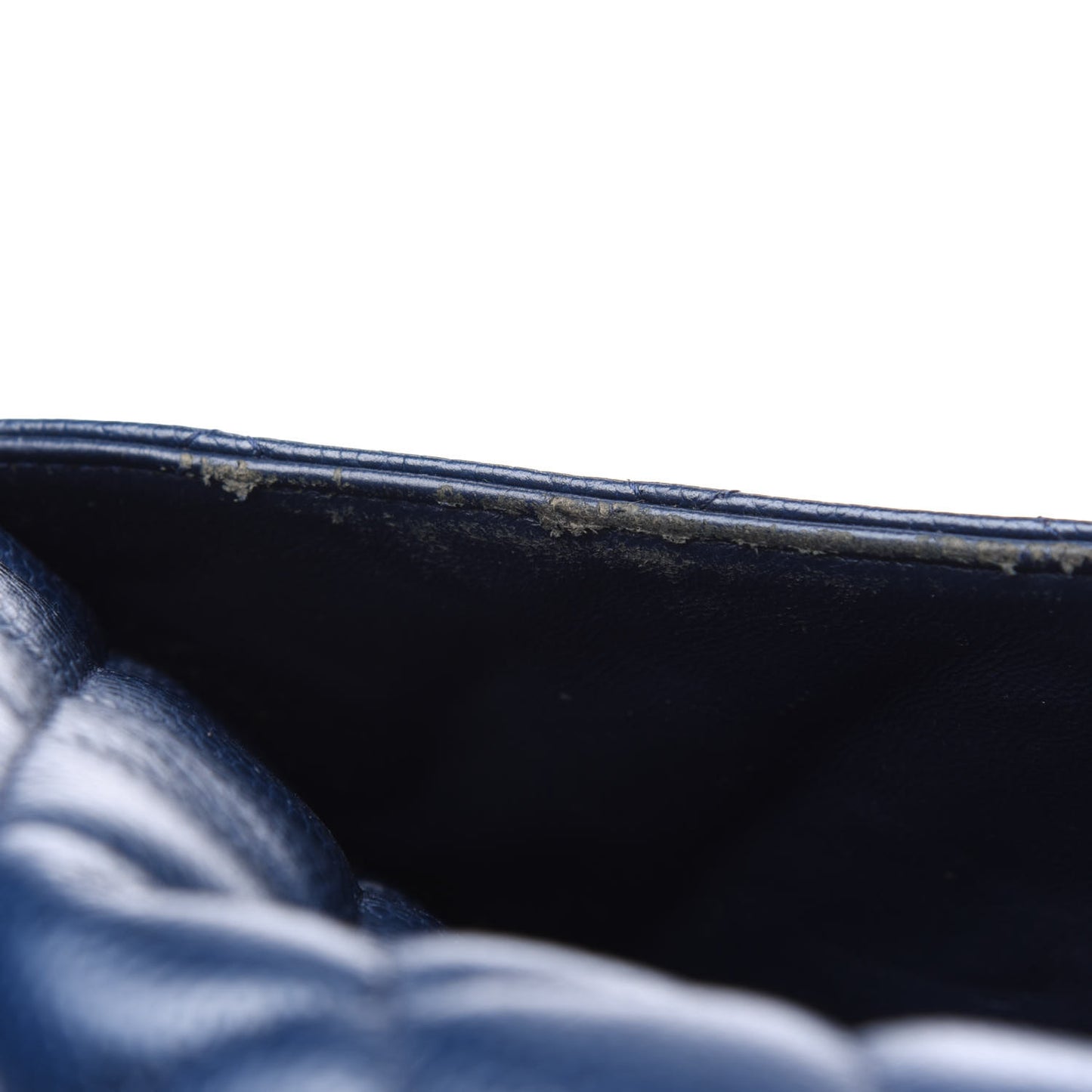 Caviar Quilted Maxi Double Flap Navy Blue
