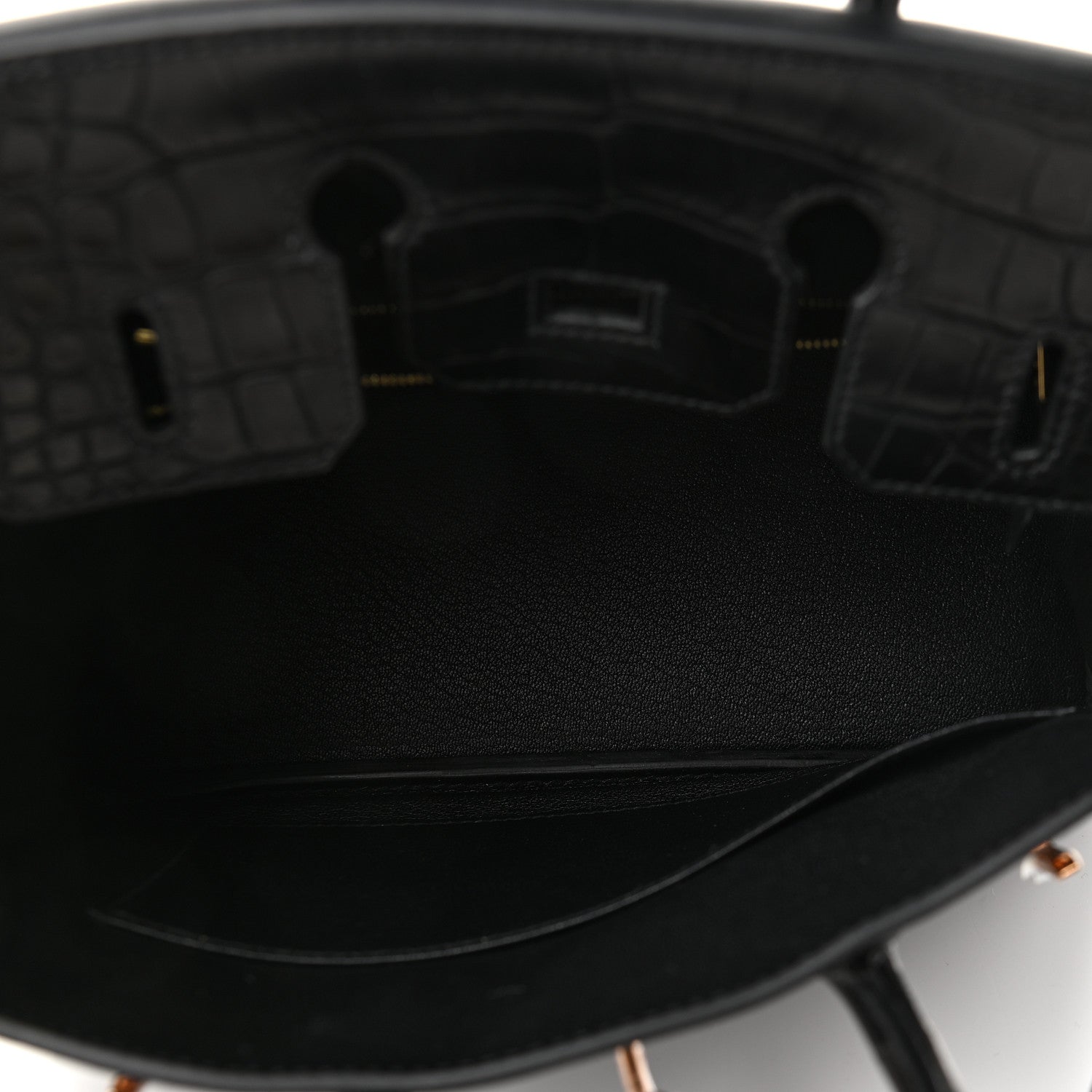 Hermes Togo Matte Alligator Birkin Touch 25 Black 5 of 10