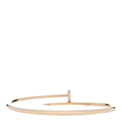 Cartier 18K Yellow Gold Diamond Small Juste Un Clou Bracelet 17 2 of 3