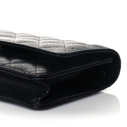 Chanel Caviar Quilted Wallet On Chain WOC Black 11 of 12