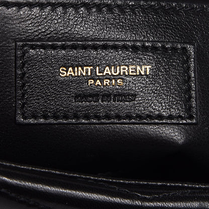 Saint Laurent Lambskin Matelasse Chevron Monogram Small Sulpice Bag Black 6 of 10