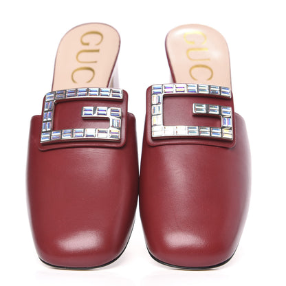 Gucci Malaga Kid Crystal Square G Madelyn Mules 41 Romantic Cerise 3 of 10