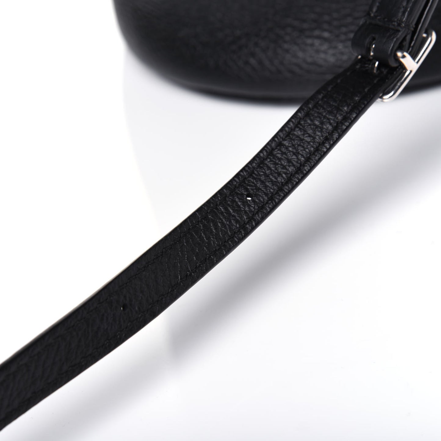 Supple Grained Calfskin Nano Big Bag Bucket Black