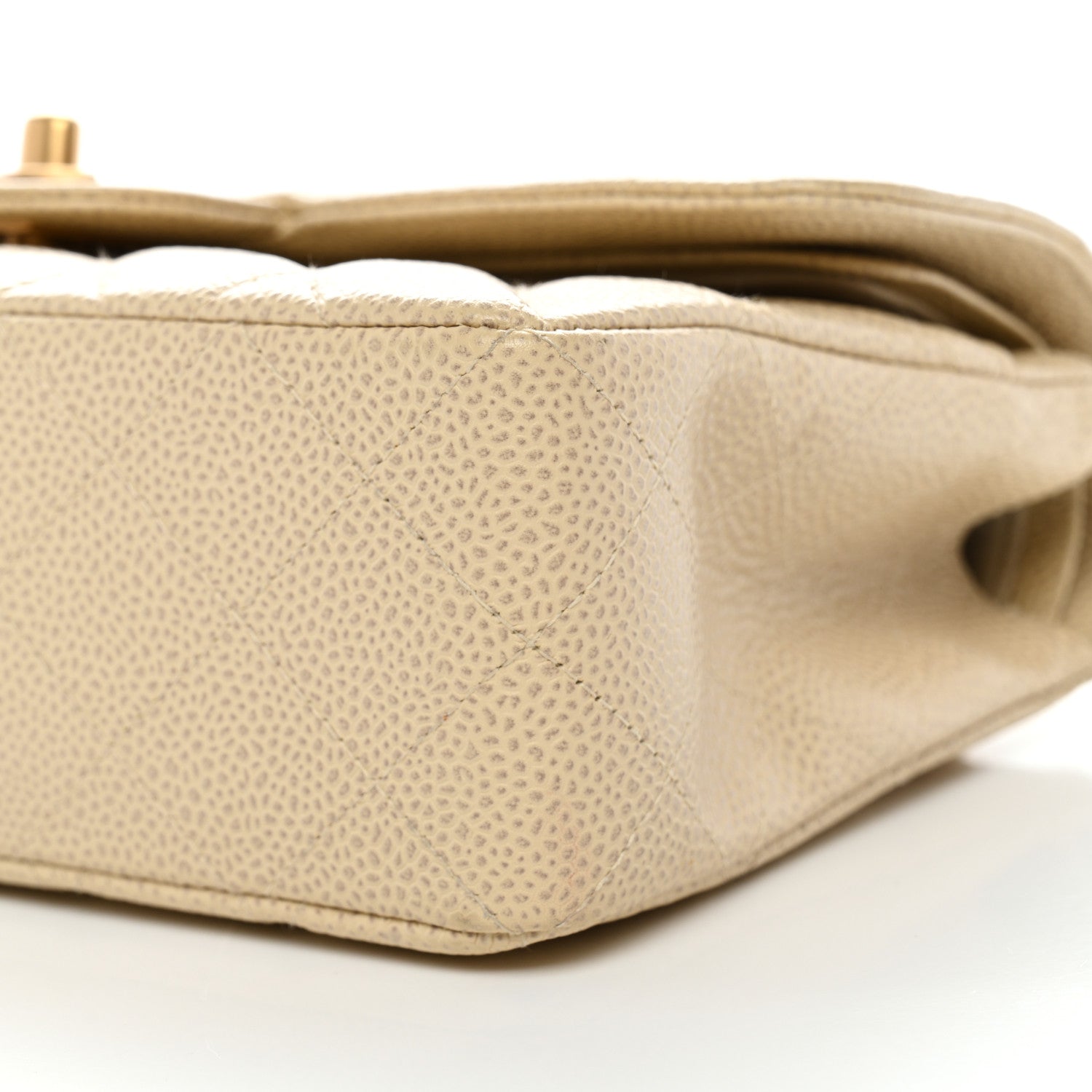 Chanel Caviar Quilted Small Double Flap Beige 9 of 10