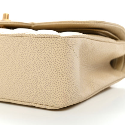 Chanel Caviar Quilted Small Double Flap Beige 9 of 10