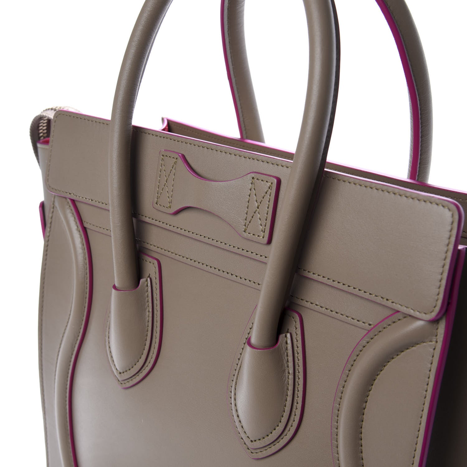 Celine Palmelato Calfskin Micro Luggage Beige 10 of 11
