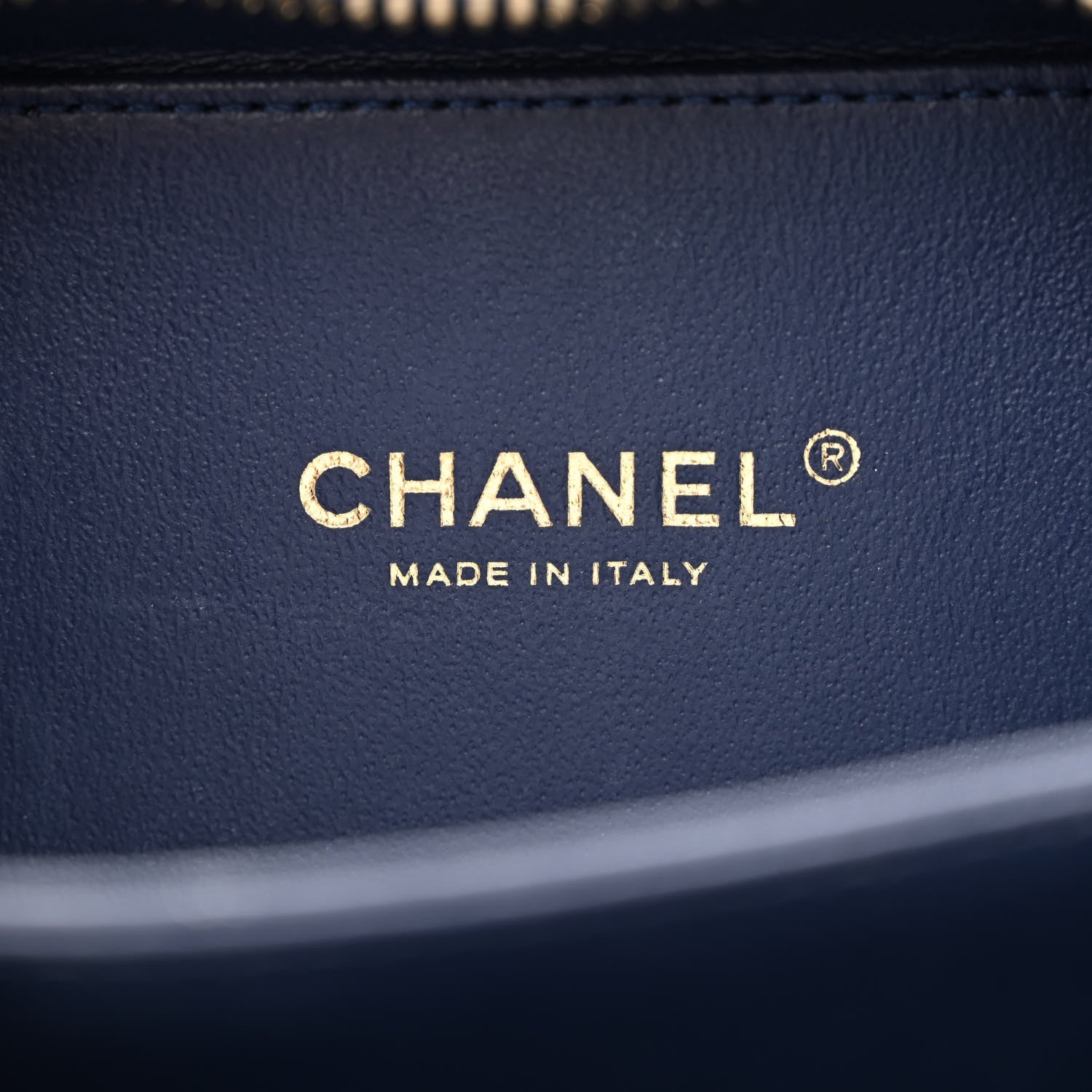Chanel Tweed Snakeskin Quilted Small CC Filigree Vanity Case Navy Multicolor 6 of 11