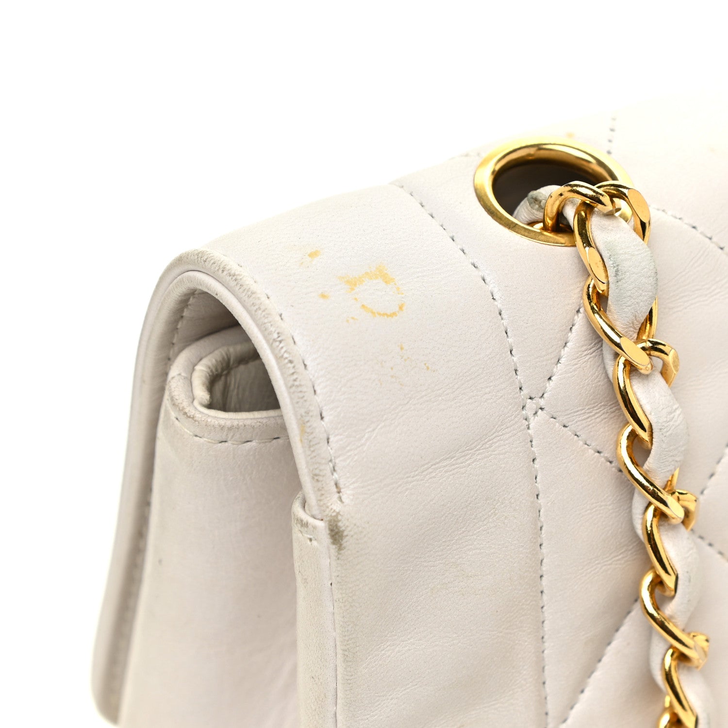 Chanel Lambskin Quilted Medium Single Flap White 14 of 24
