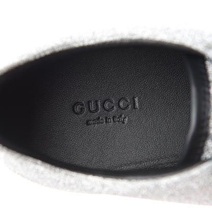 Gucci Glitter Fabric Studded Web Sneakers 40.5 Silver 8 of 10