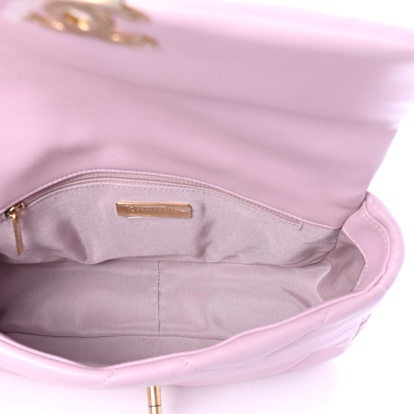 Lambskin Quilted Medium Chanel 19 Flap Light Pink