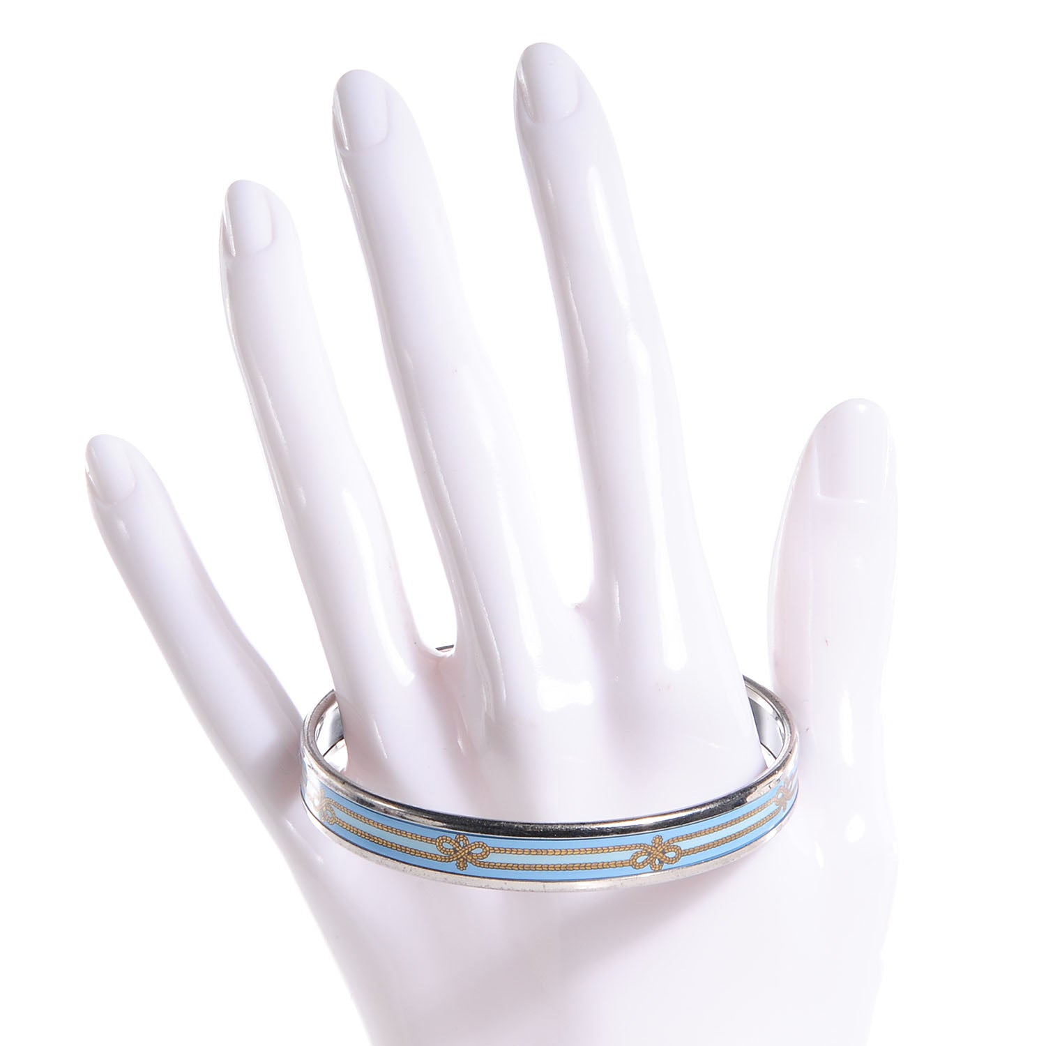 Hermes Enamel Printed Rope Narrow Bracelet 65 2 of 5