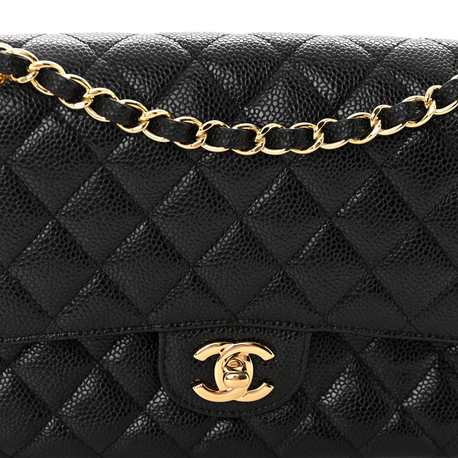 Chanel Caviar Quilted Medium Double Flap Black 8 of 10