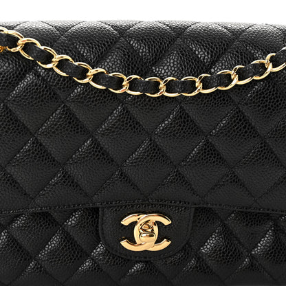 Chanel Caviar Quilted Medium Double Flap Black 8 of 10