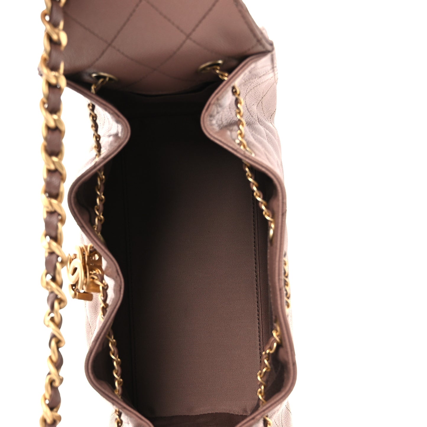 Caviar Quilted Small Chanel 25 Handbag Brown