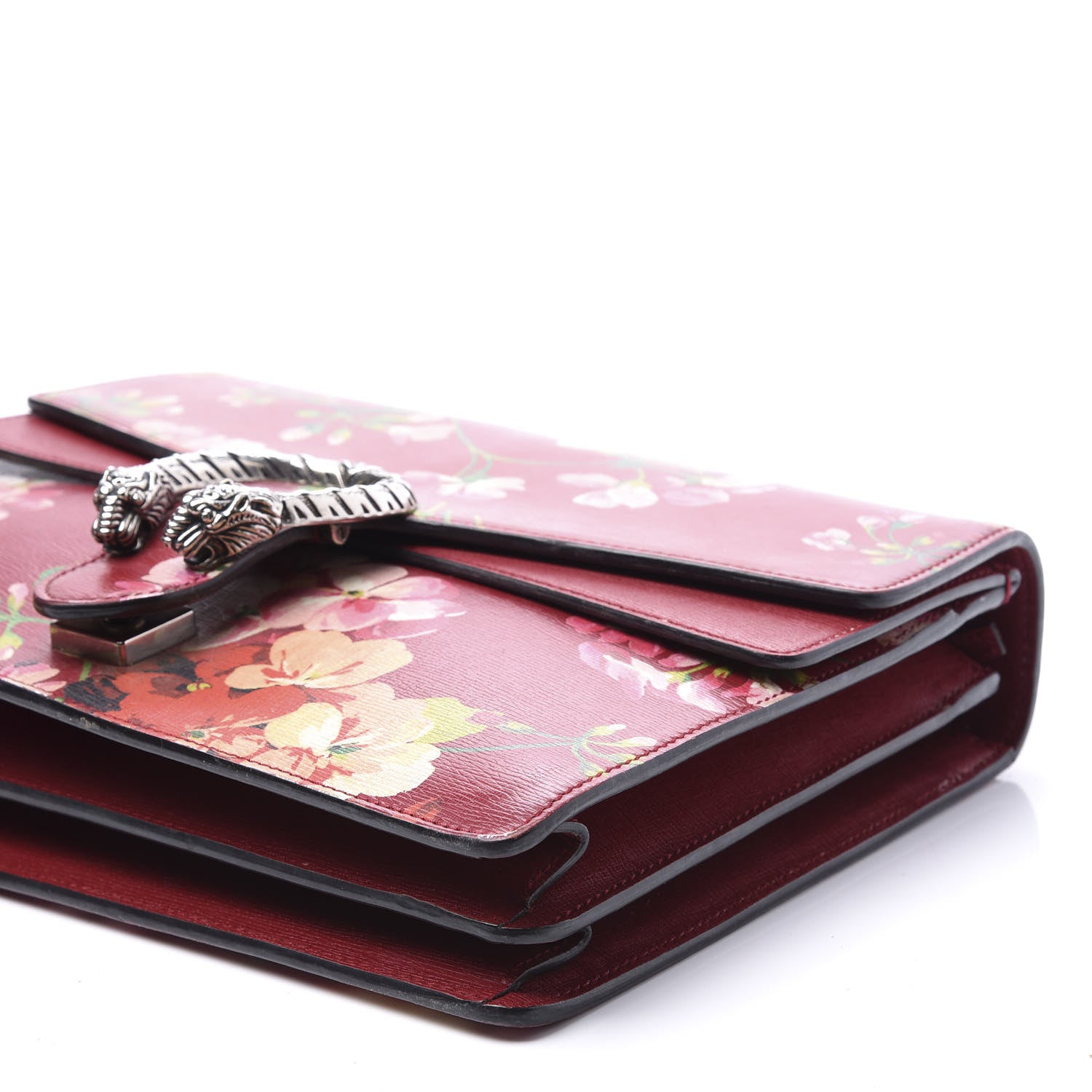 Gucci Calfskin Blooms Print Medium Dionysus Shoulder Bag Romantic Cherry Multicolor 14 of 15
