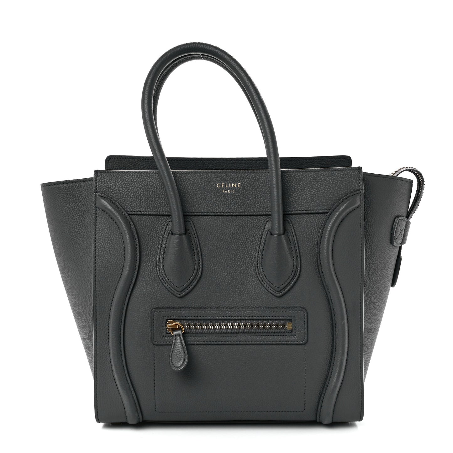 Baby Drummed Calfskin Micro Luggage Kohl