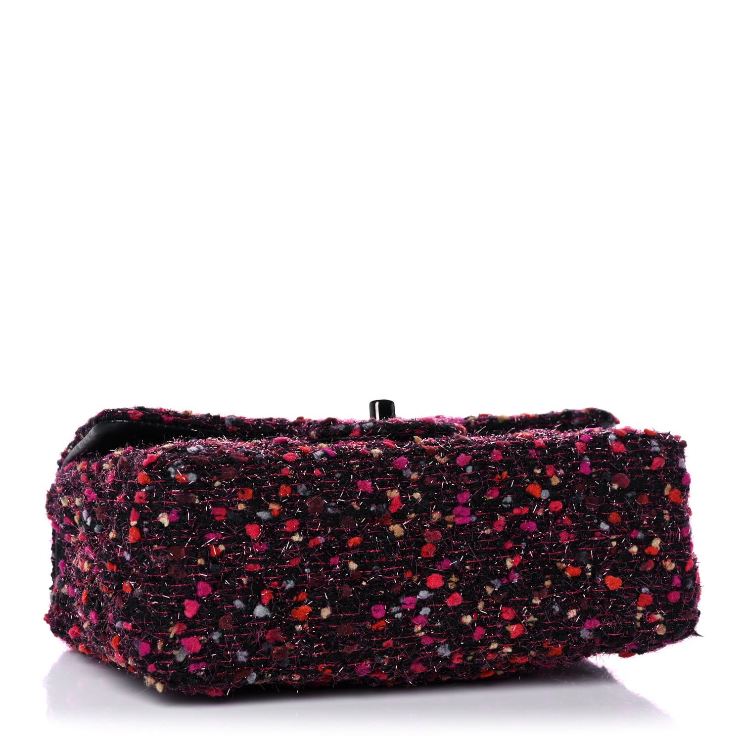 Chanel Tweed Quilted Mini Rectangular Flap Pink Multicolor 3 of 11