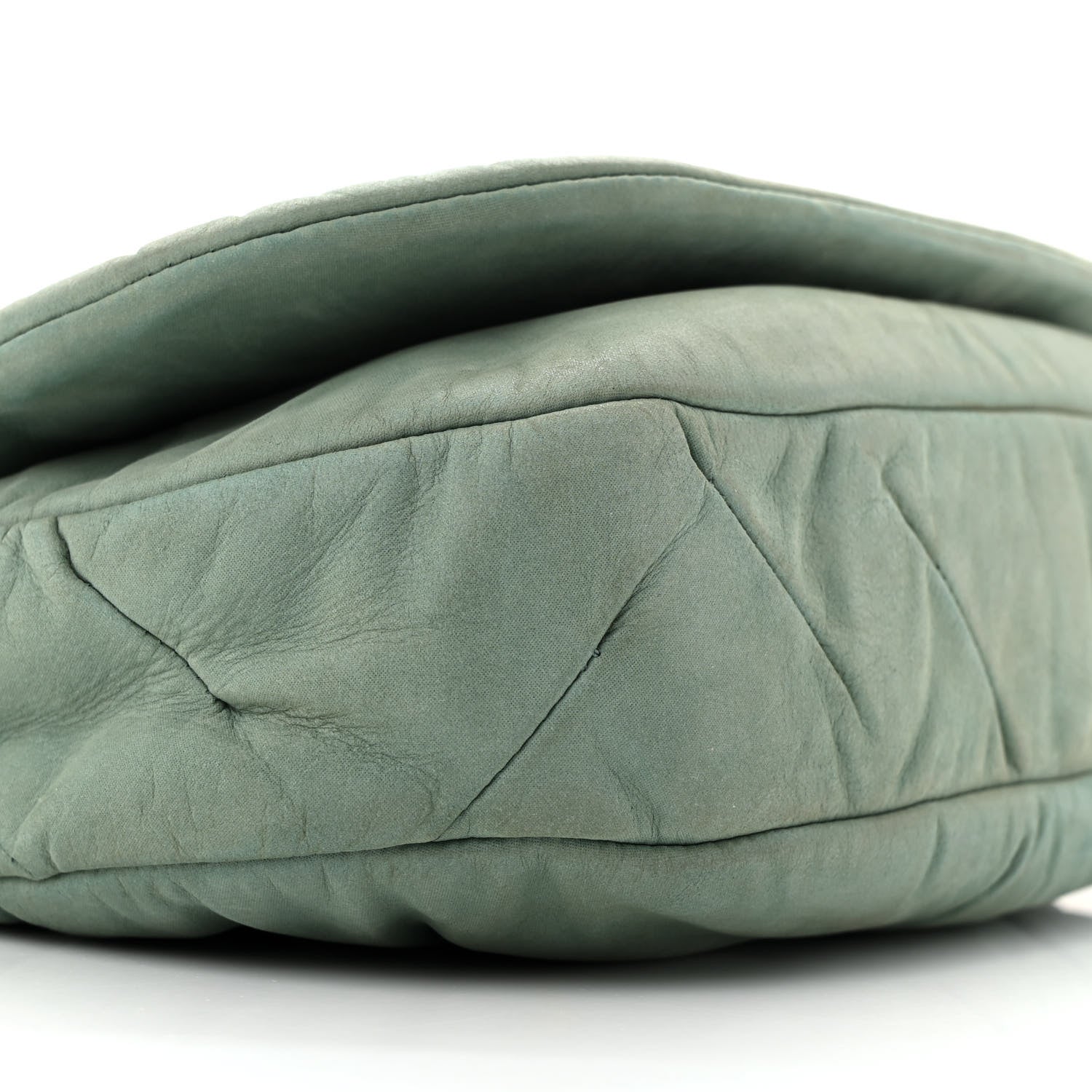 Chanel Iridescent Calfskin Glint Flap Green 9 of 15