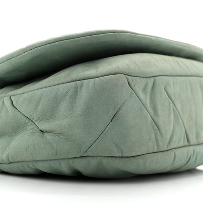 Chanel Iridescent Calfskin Glint Flap Green 9 of 15