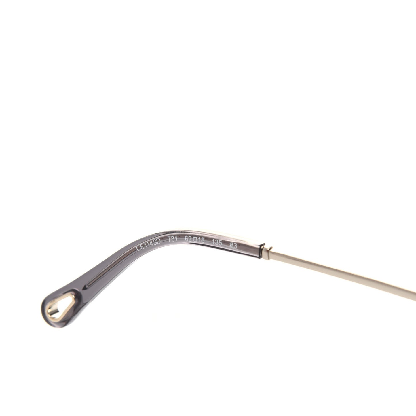 Oversized Round Carlina Sunglasses CE114SD Gold Grey Metallic