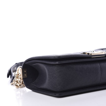 Chanel Caviar Quilted Medium Boy Flap Dark Blue 5 of 10