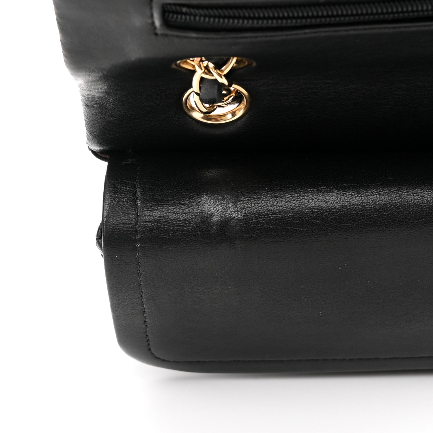 Chanel Lambskin Quilted Medium Double Flap Black 11 of 14