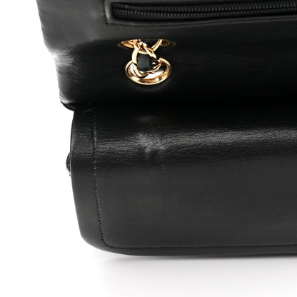 Chanel Lambskin Quilted Medium Double Flap Black 11 of 14