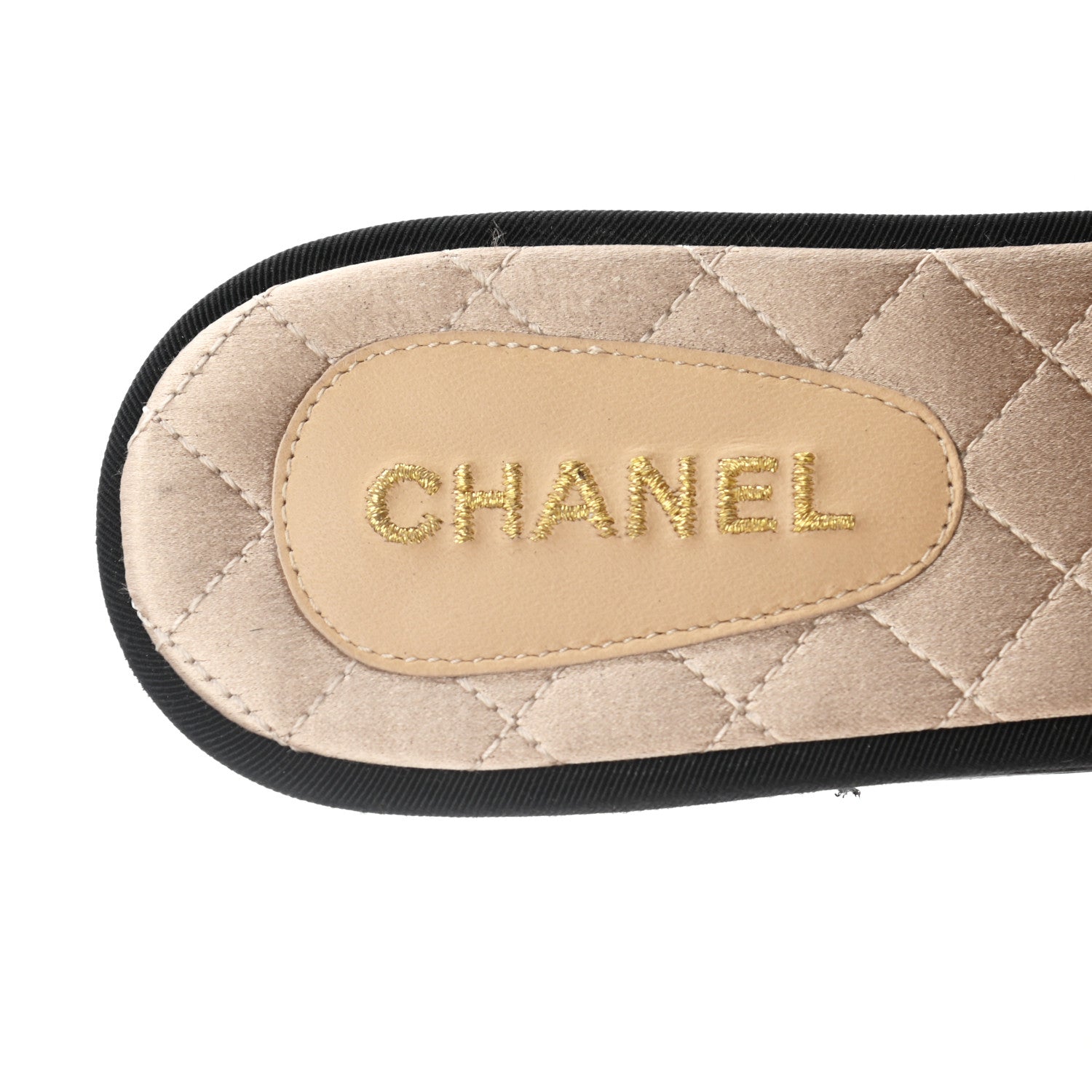 Chanel Lambskin Camellia Sandal Mule 39.5 Beige Black 9 of 16