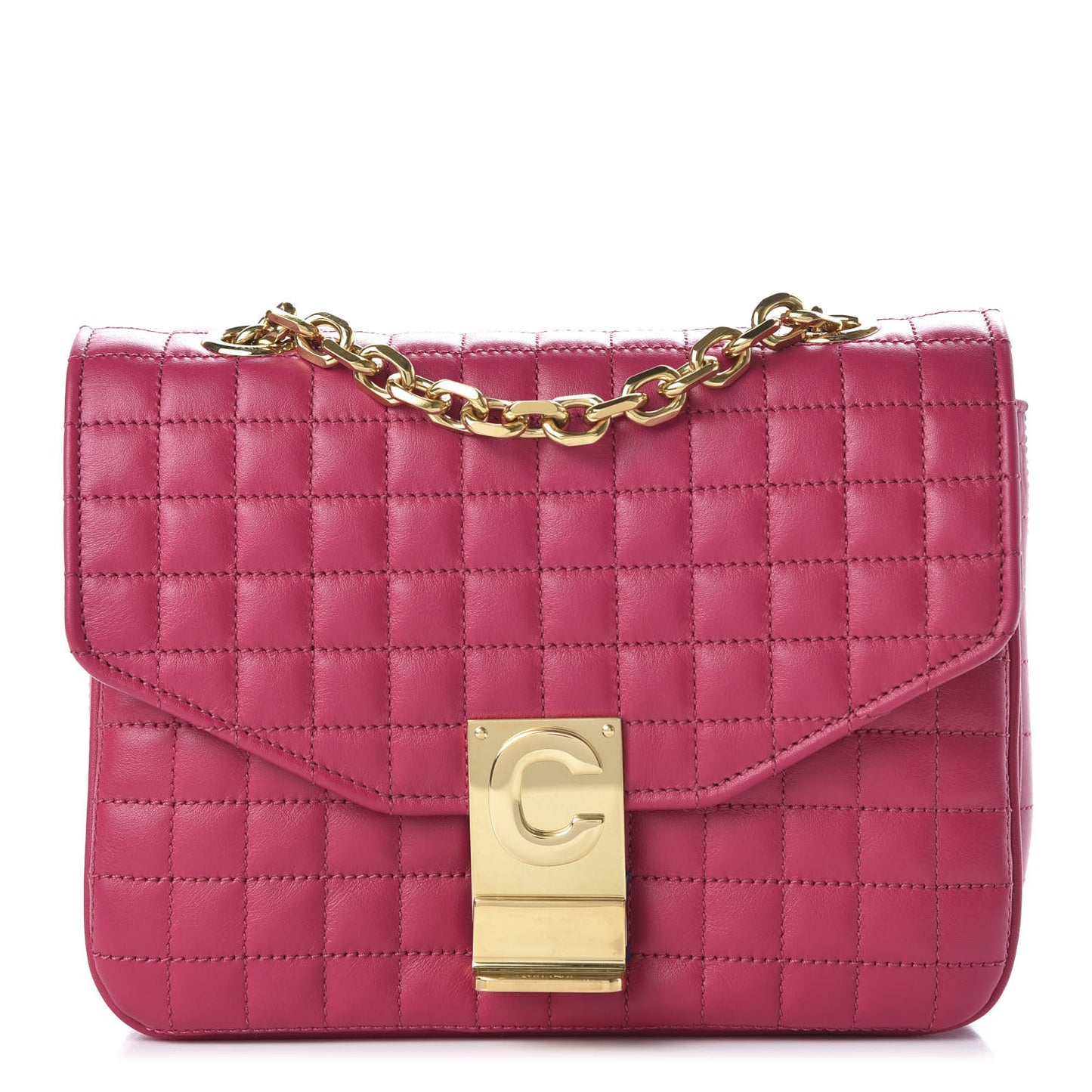 Calfskin Quilted Medium C Bag Pink