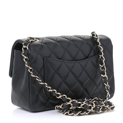Chanel Lambskin Quilted Mini Rectangular Flap Black 2 of 5