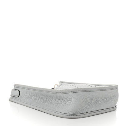 Hermes Taurillon Clemence Amazone Evelyne TPM Bleu Pale Etain 4 of 12