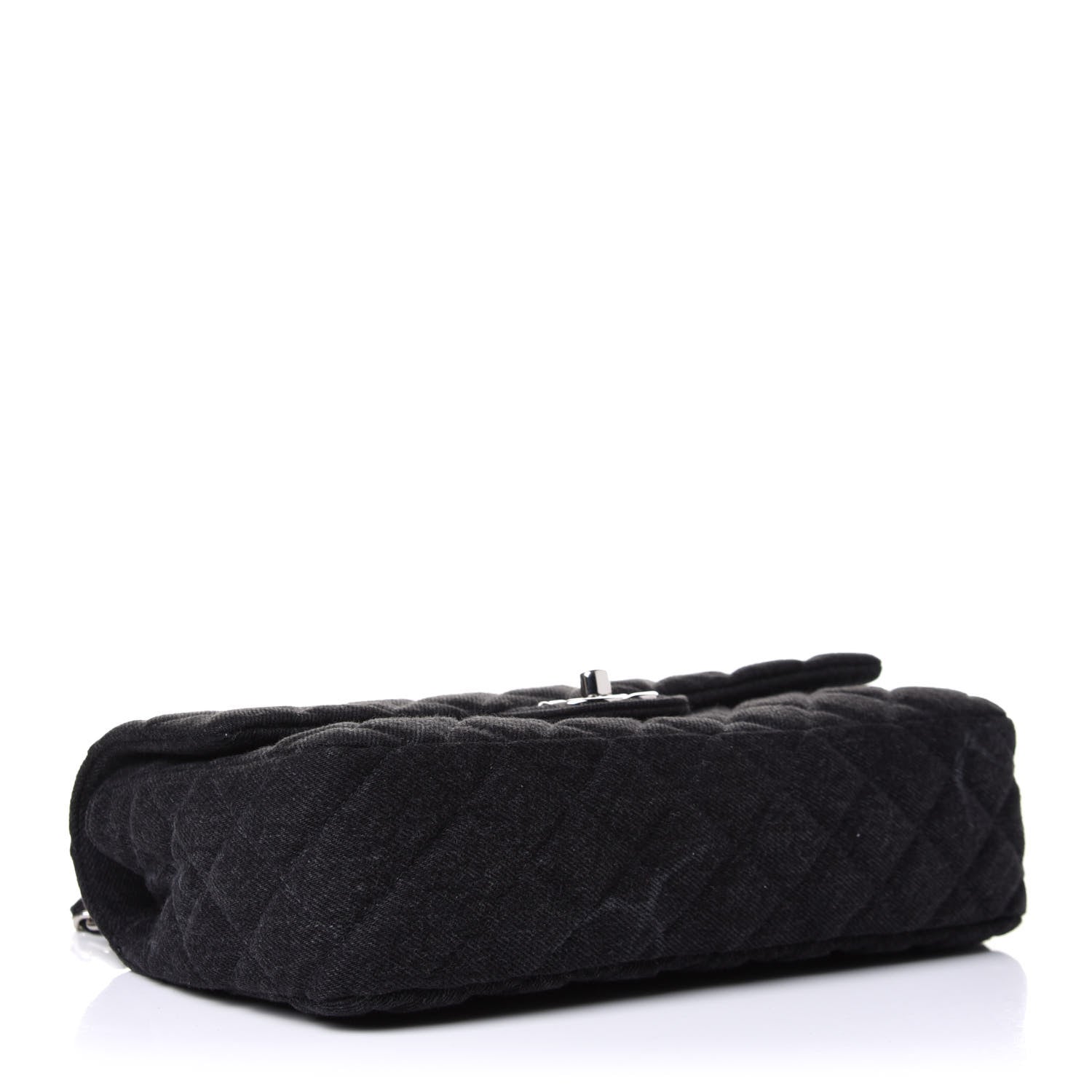 Chanel Denim Quilted CC Print Medium Single Flap Black 4 of 9
