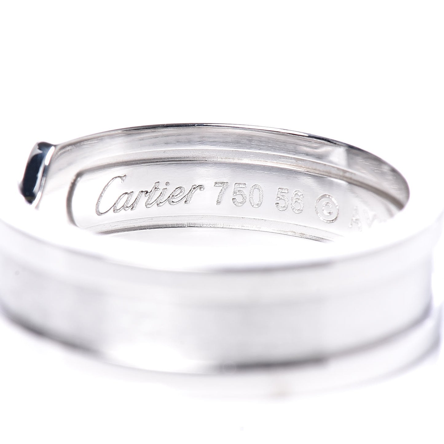 18K White Gold 6.5mm C De Ring 56 7.5