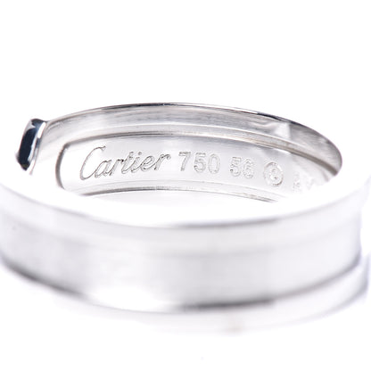 Cartier 18K White Gold 6.5mm C De Ring 56 7.5 4 of 6