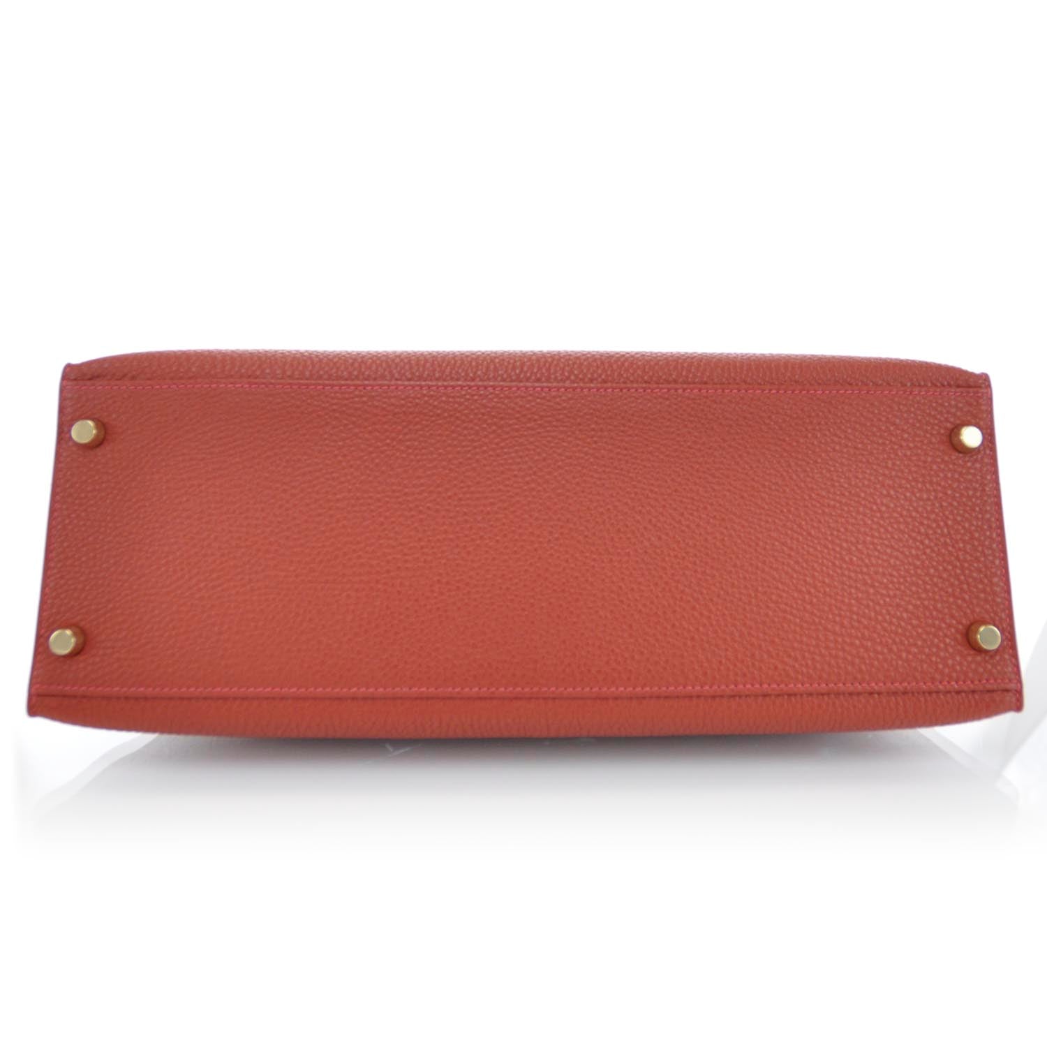Hermes Togo Kelly Retourne 35 Vermillion 6 of 12