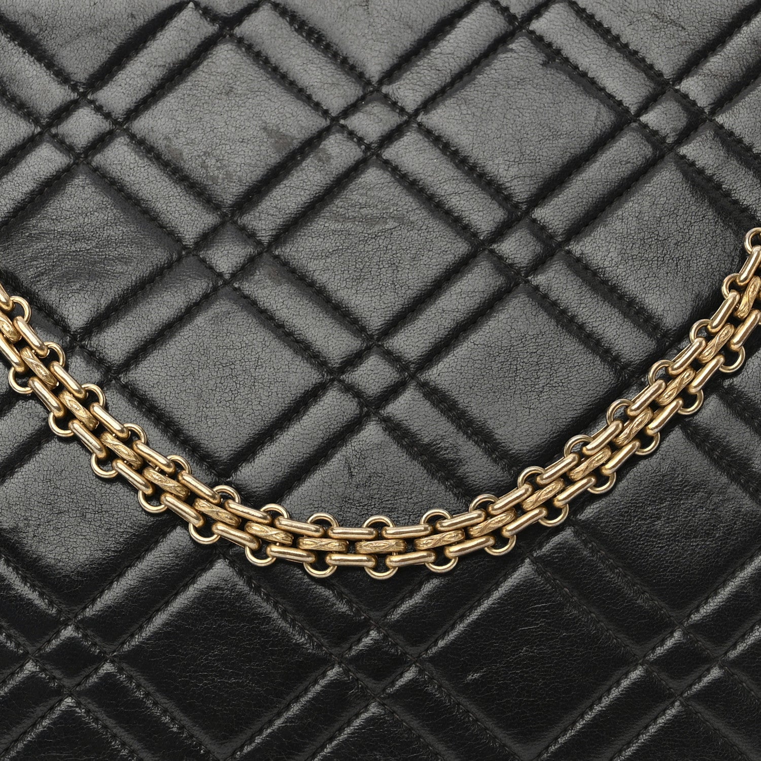Chanel Lambskin Double Stitch Quilted Tote Black 9 of 19