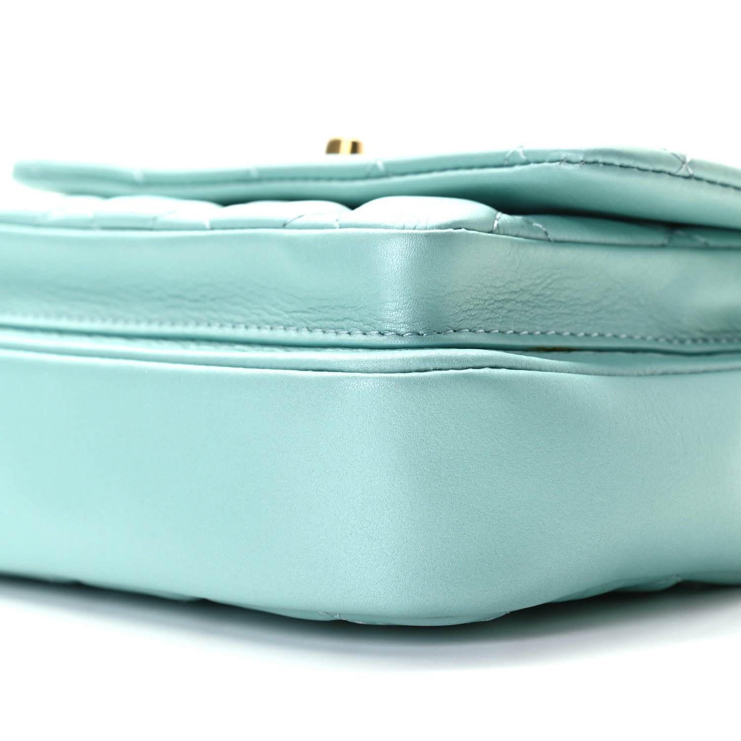 Chanel Calfskin Quilted Top Handle Flap Light Blue 7 of 12
