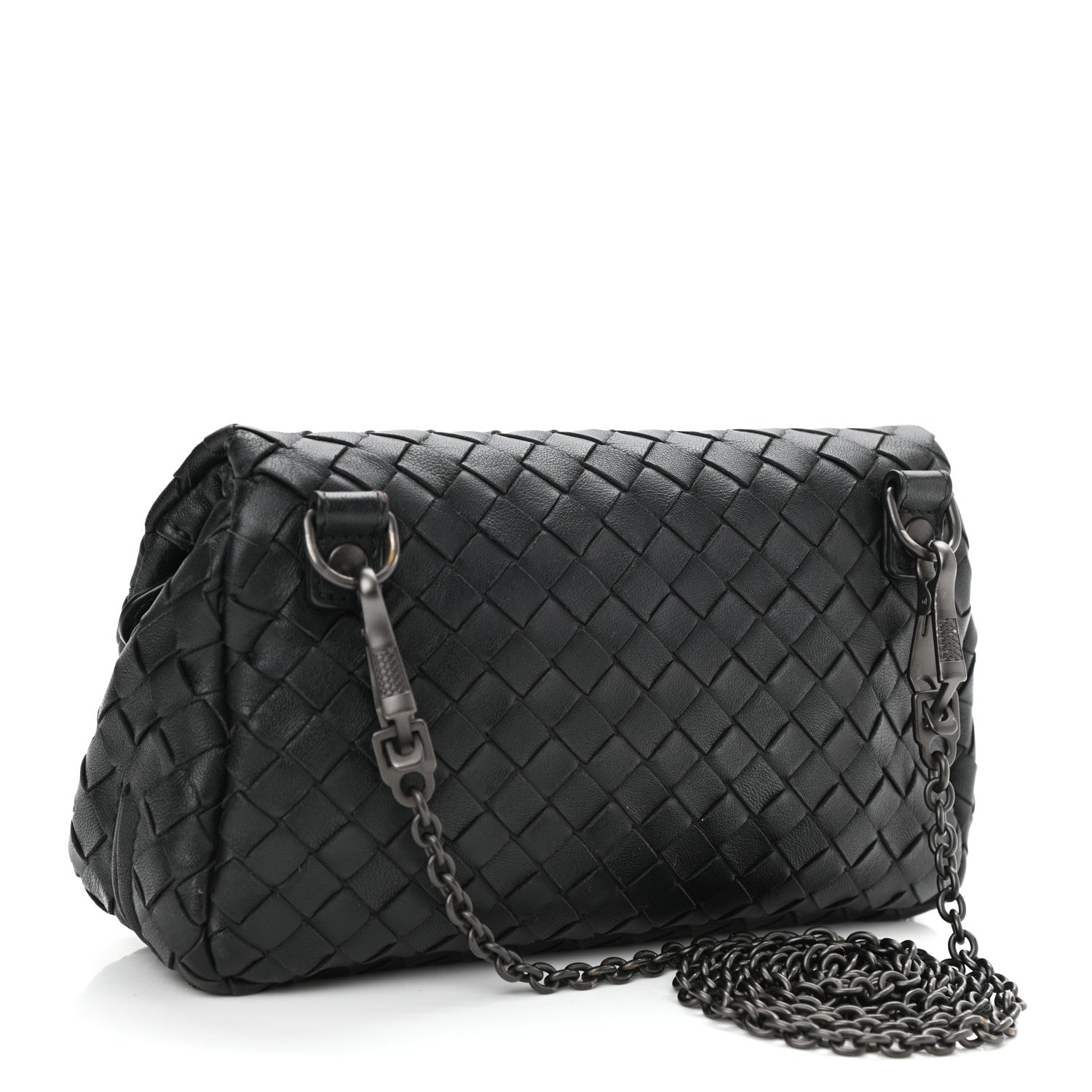 Bottega Veneta Nappa Intrecciato Small Chain Crossbody Black 3 of 7