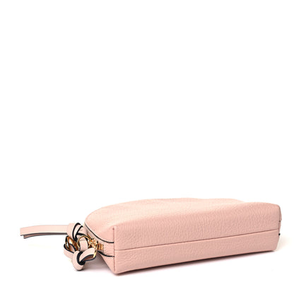 Chloe Calfskin Alphabet Round Cosmetic Case Blush Nude 3 of 4