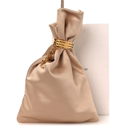 Saint Laurent Satin Evening Pouch Nude Baby Nude 11 of 11