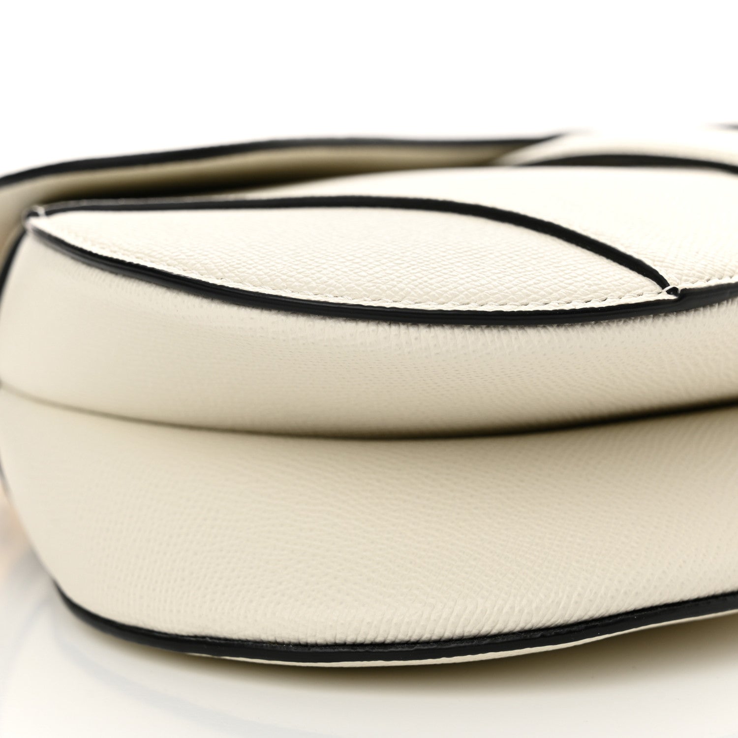 Christian Dior Grained Calfskin Saddle Bag With Strap Latte 9 of 10
