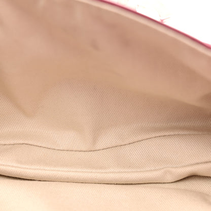 Chanel Calfskin Quilted Double Stitch Hamptons Clutch with Chain Red 5 of 13